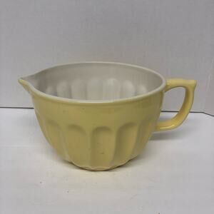 Authentic Kitchen Yellow Melamine Mixing Batter Bowl with Handle